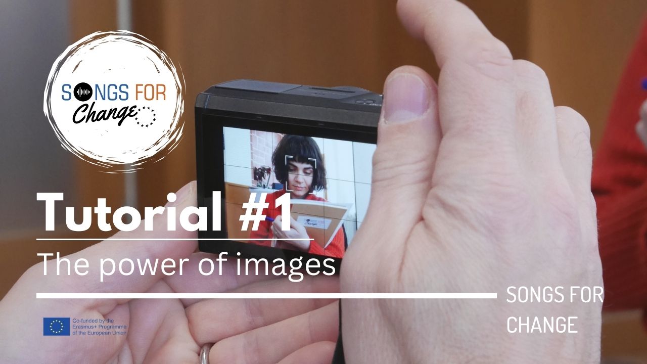 The YouTube cover of the Video Clip production tutorial series, Tutorial 1: Produce, The Power of Images. - in the image is someone taking a photograph